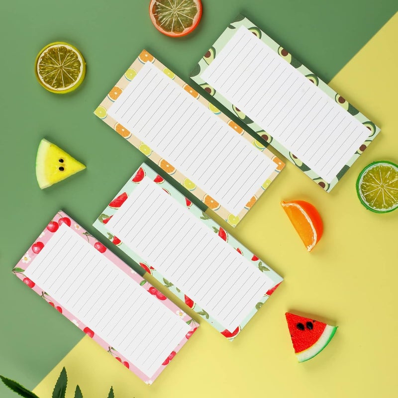 Joyberg 4 Pack Magnetic Notepads for Refrigerator, Grocery List Magnet Pad for Fridge, Fruit Design Magnetic Grocery List Pad for Fridge, Full Magnet Back Shopping Lists, 50 Sheets Per Note Pads - Image 5